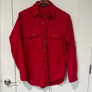 Vintage Woolrich Red Button-Up Shirt Sz M